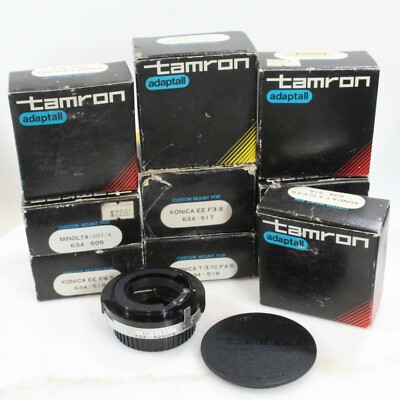 NEW OLD STOCK Tamron AdaptAll Adapter Minolta MD Konica AR Pentax PK Rollei QBM