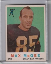 1959 TOPPS #4 MAX MCGEE ROOKIE RC GREEN BAY PACKERS A174A