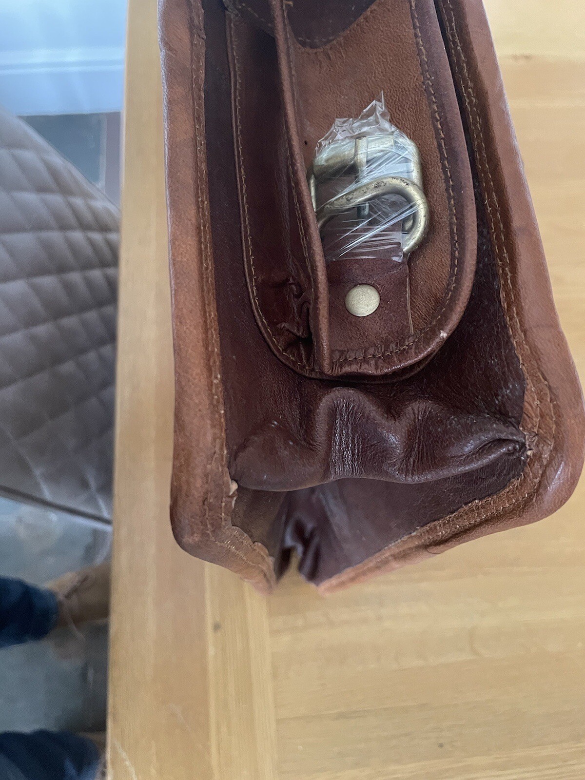 Men’s Leather Messenger Bag eBay