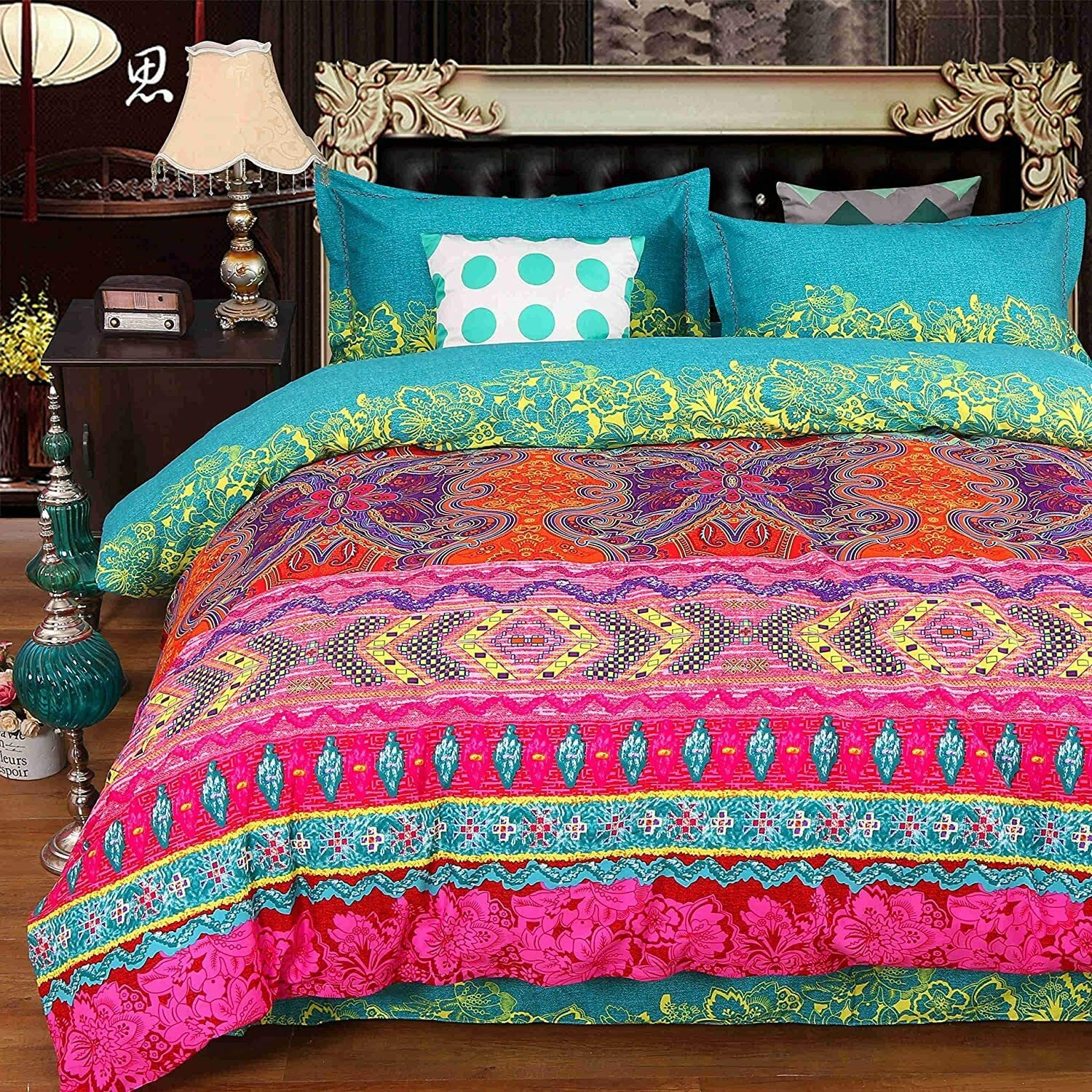 Dodou Boho Style Bedding Set Boho Duvet Cover Set Bohemian Bedding Set