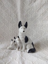 Vintage German Shepherd Mother  Puppies Porcelain Dog Figurine Made in JAPAN