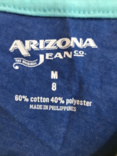 Arizona Boys Short Sleeve Blue T Shirt Size M-8 Ret$15 (TW-1237) - Picture 2 of 5