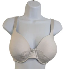 Vanity Fair, 76382 Bra, White with lace trim, Size 36D