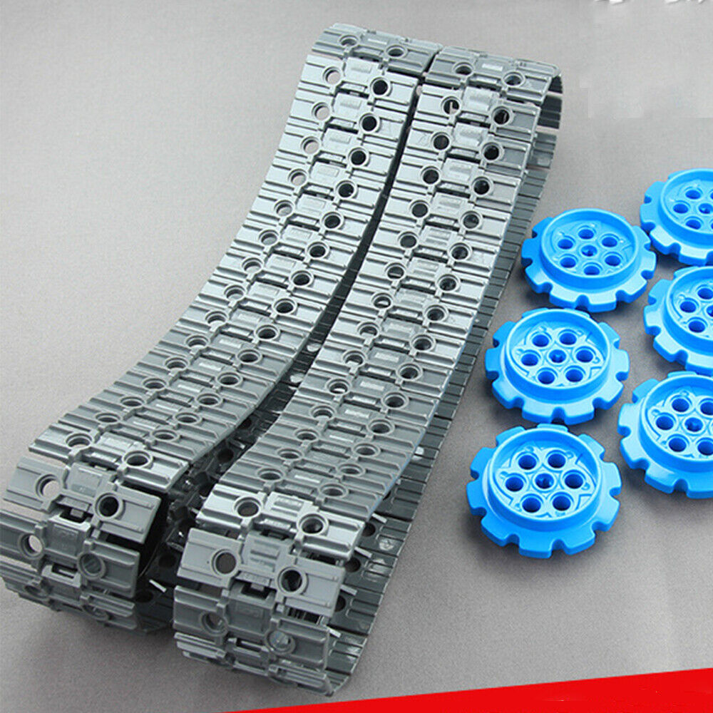 50 LEGO Gray Treads Technic Track Link Mindstorm EV3 tractor tank parts  X-LARGE