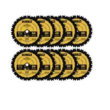 DeWalt DWA171424 7-1/4” x 24-Tooth Carbide Circular Saw Blade Framing (10-Pack)