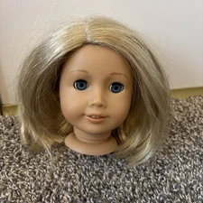 American Girl Doll Head Replacement JLY 63 Blue Eyes Blonde Hair
