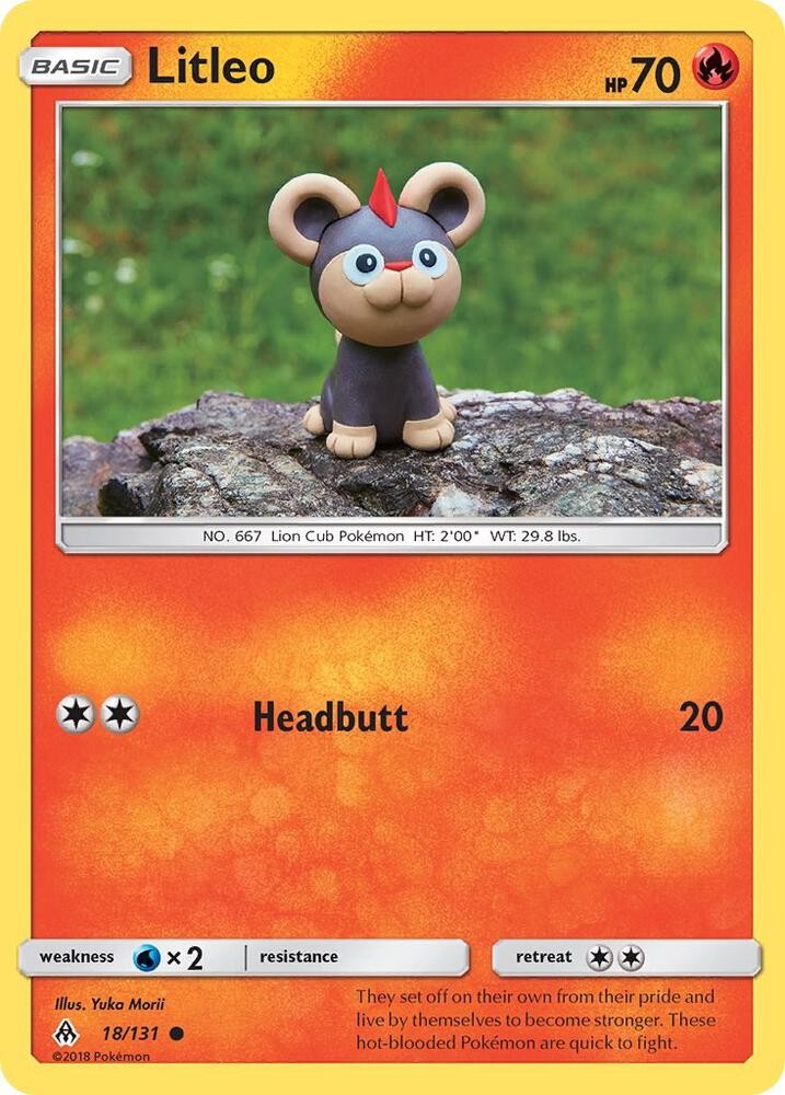 Litleo 18/131 SM - Forbidden Light NM Pokémon TCG