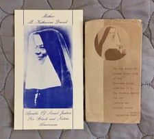 Mother Katherine Drexel Mini Prayer Card Before Sainthood & Memorial Card