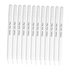 12PCS Water Erasable Fabric Marking Pen Disappearing Ink Fabric 12PCS-White
