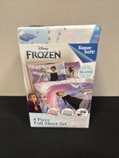 NEW Disney Frozen 4 Piece Full-Size Sheet Set Microfiber