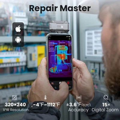 THERMAL MASTER 320*240 Wärmebildkamera P1 - iOS/Android USB-C Thermobildkamera 25Hz,600℃,15x