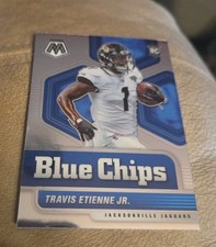 2021 Panini Mosaic Blue Chips #13 Travis Etienne Jr. Jacksonville Jaguars