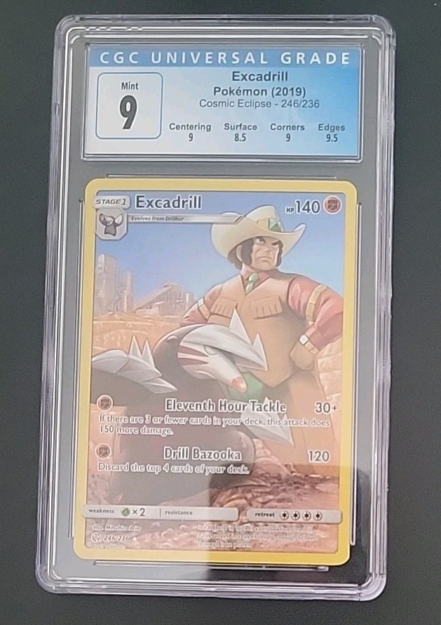 2019 Pokemon Cosmic Eclipse #246/236 Excadrill CGC 9 MINT