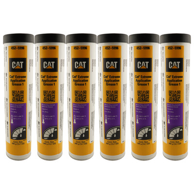 CAT 452-5996 Extreme Application Grease #1, 5% Moly, 13.7oz Cartridge - 6 Pack