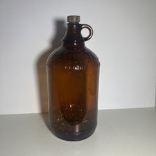 Vintage Amber Clorox Half Gallon Glass Bottle...