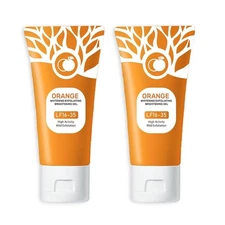 Orange Exfoliating Gel, Moisturizer Face Body Scrub Gel,Deep Cleansing