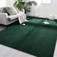 FlyDOIT Area Rugs for Bedroom Living Room, 5x8 Dark Green Super Soft Comfy Thick