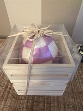Retired Mackenzie Childs Pastel Nesting Eggs Set Of 3 Violet NIB