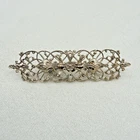 Vintage Rose Gold Tone Ornate Filigree Victorian Style Pin Brooch Accessory