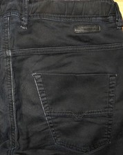 ORIGINAL DIESEL KROOLEY-NE JOGG-JEANS SWEAT PANTS SLIM CARROT BLACK W 32 M-L