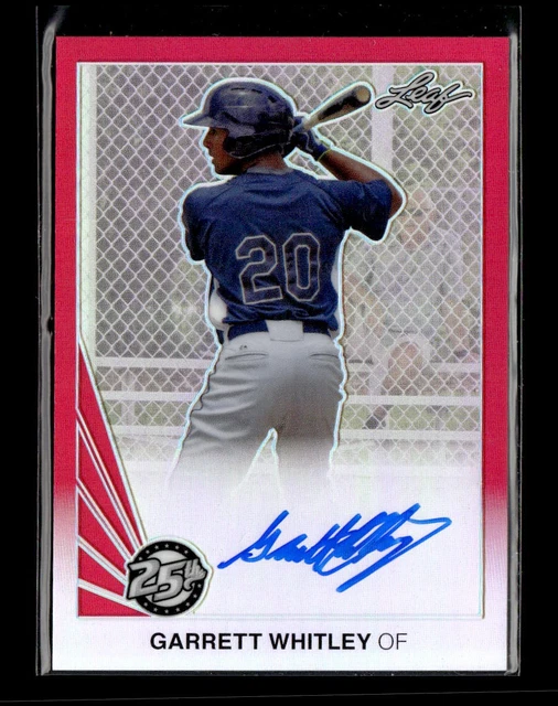 2015 Leaf 25th Baseball #BA-GW1 Garrett Whitley 1990 Leaf 2 Autograph Red #/5