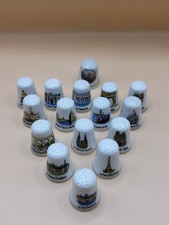 R1380 Lot dés à coudre porcelaine villes France collection