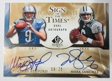 2009 UPPER DECK SP AUTHENTIC DUAL AUTOGRAPH MATTHEW STAFFORD /25 RAMS RARE