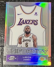 2022-23 Panini Contenders Optic Uniformity LeBron James Silver Prizm Lakers