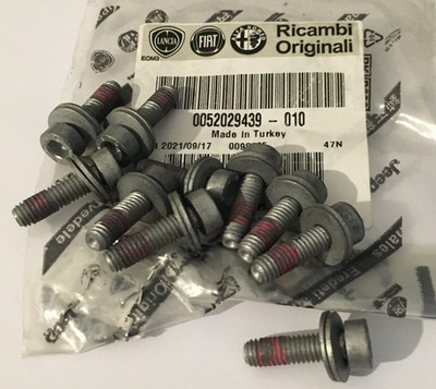 x10 Genuine Fiat Lancia Alfa Romeo Alen Head M6 x 20mm Bolt Screws 0052029439