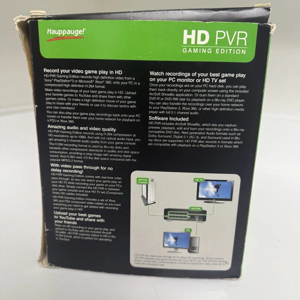HD PVR Gaming Edition Model 1445 Hauppauge XBox 360 PS3 Brand New Never Used - Image 2 of 4
