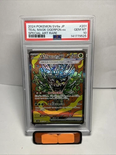 Teal Mask Ogerpon Ex Pokemon Japanese Sv8a-Terastal Fest Ex 201/187 PSA 10