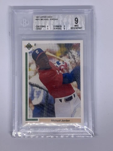 1991 Upper Deck Michael Jordan SP1 BGS 9 Baseball Rookie Card