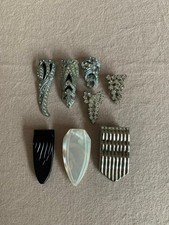 8 Vintage alte Dress Clips Broschen
