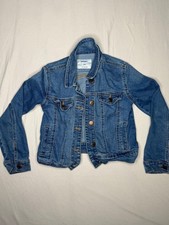 Old Navy Girls Medium Blue Denim Trucker Jacket Size 8 EUC Excellent
