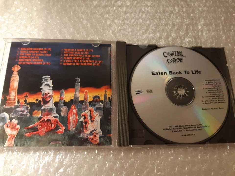 CANNIBAL CORPSE - Eaten Back To Life (1.Press 1990) AUTOPSY / CARCASS / DEICIDE - Bild 3 von 3