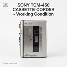 Sony TCM-450 Walkman Portable Cassette Tape Recorder Player Japan Working Tested