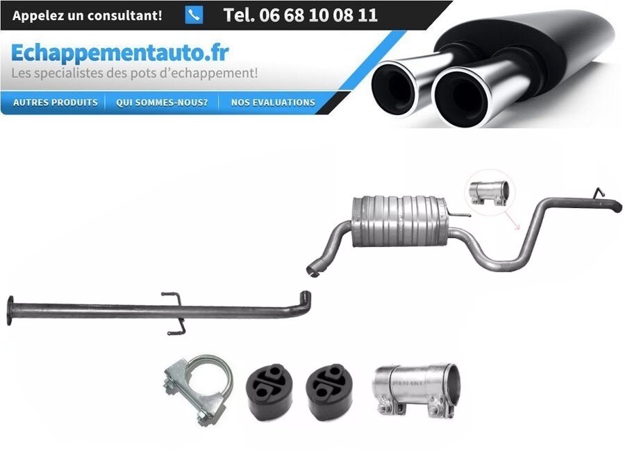 Silencieux KIA Cee'D 1.6 CRDi 2007-2012 réduisant le bruit moteur avec tube en acier renforcé
