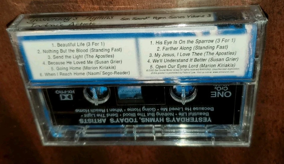 Yesterday’s Hymns: Today’s Artists Son Sound Hymn Series Vol. Cassette 2002 New - Image 2 of 3