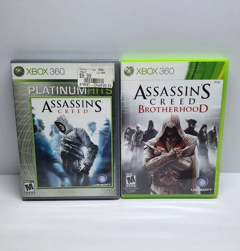 Xbox 360 Game Lot Bundle - Assassin's Creed 1 and Brotherhood Tested Working CIB