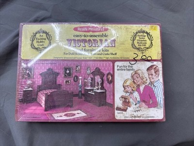 Vintage Realife Miniatures Heritage Series Victorian Bedroom Kit 200 NIB Rare