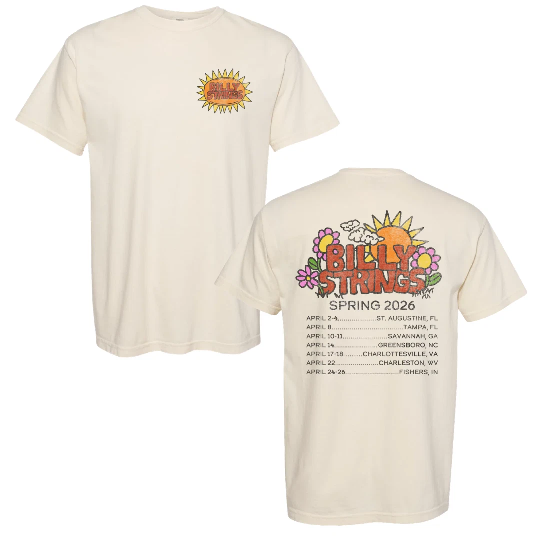 Billy Strings UFO Spring 2026 Tour Graphic T Shirt Full Size S-5XL