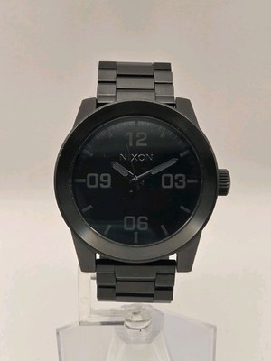 Nixon The Corporal All Black  48mm Mens Quartz Watch, Used - New Battery 