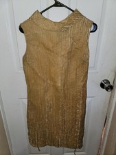 A Vintage Gold Metallic Garment with A Fritz of California Label Size Medium