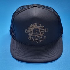 Bell Riders 10th Anniversary 1991 Vintage Snap back Hat Cap Black Mesh back
