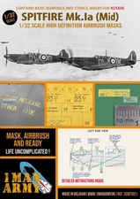 OMA32DET021 1:32 1Man Army Basic Markings & Stencil Masks - Spitfire Mk.Ia Mid