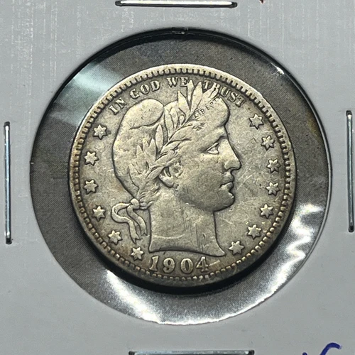 1904 O Silver Barber Quarter New Orleans Better Date Coin Collection