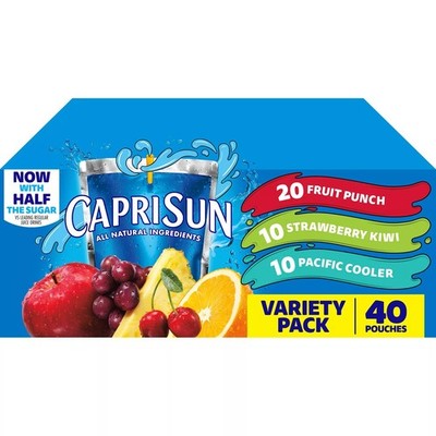 Capri Sun Variety Pack, 6 Fluid Ounce Pouch (Pack of 40)