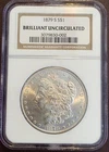 1879 US Morgan Silver Dollar $1 - NGC Brilliant Uncirculated