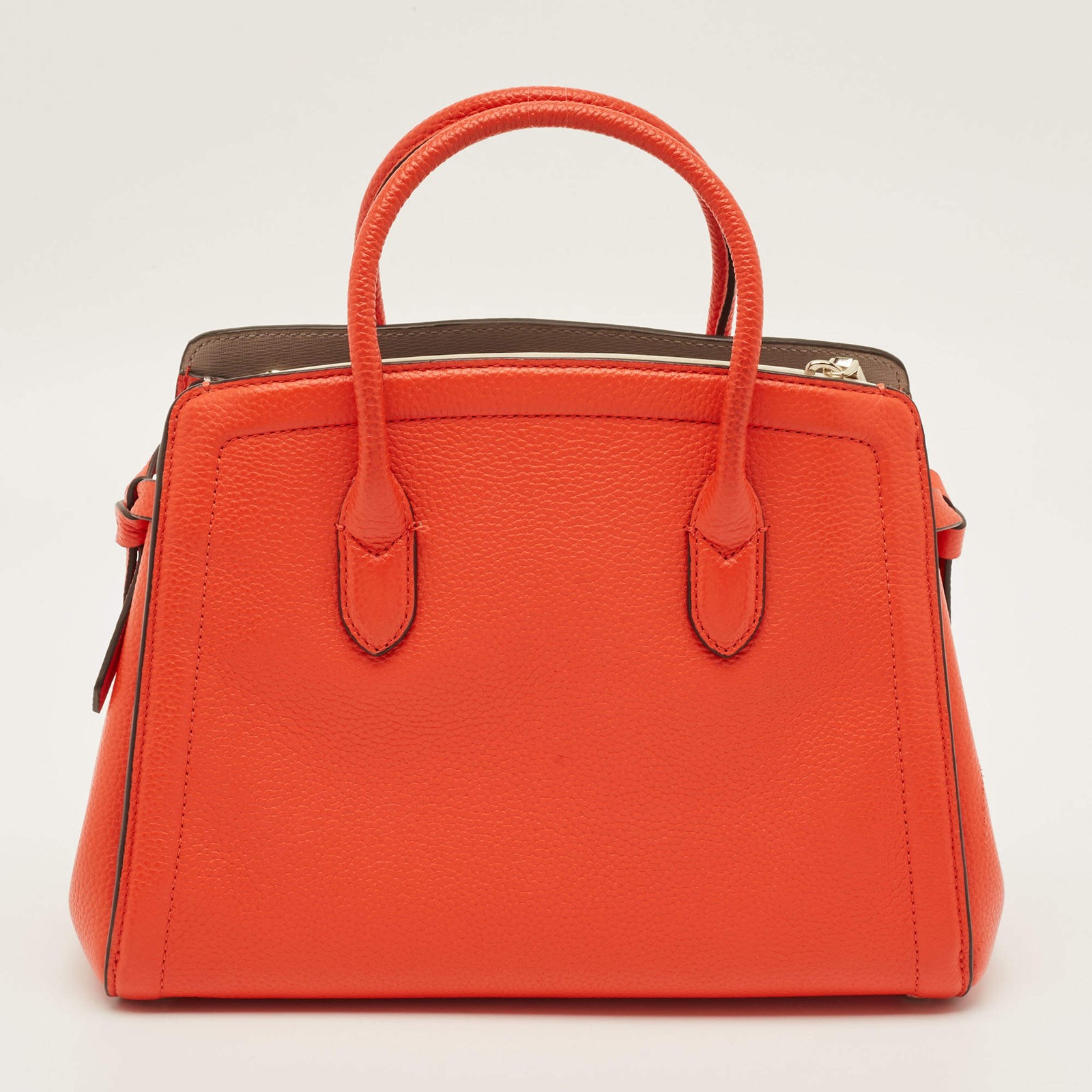 Kate Spade Knott Orange Leather Satchel thumbnail 4