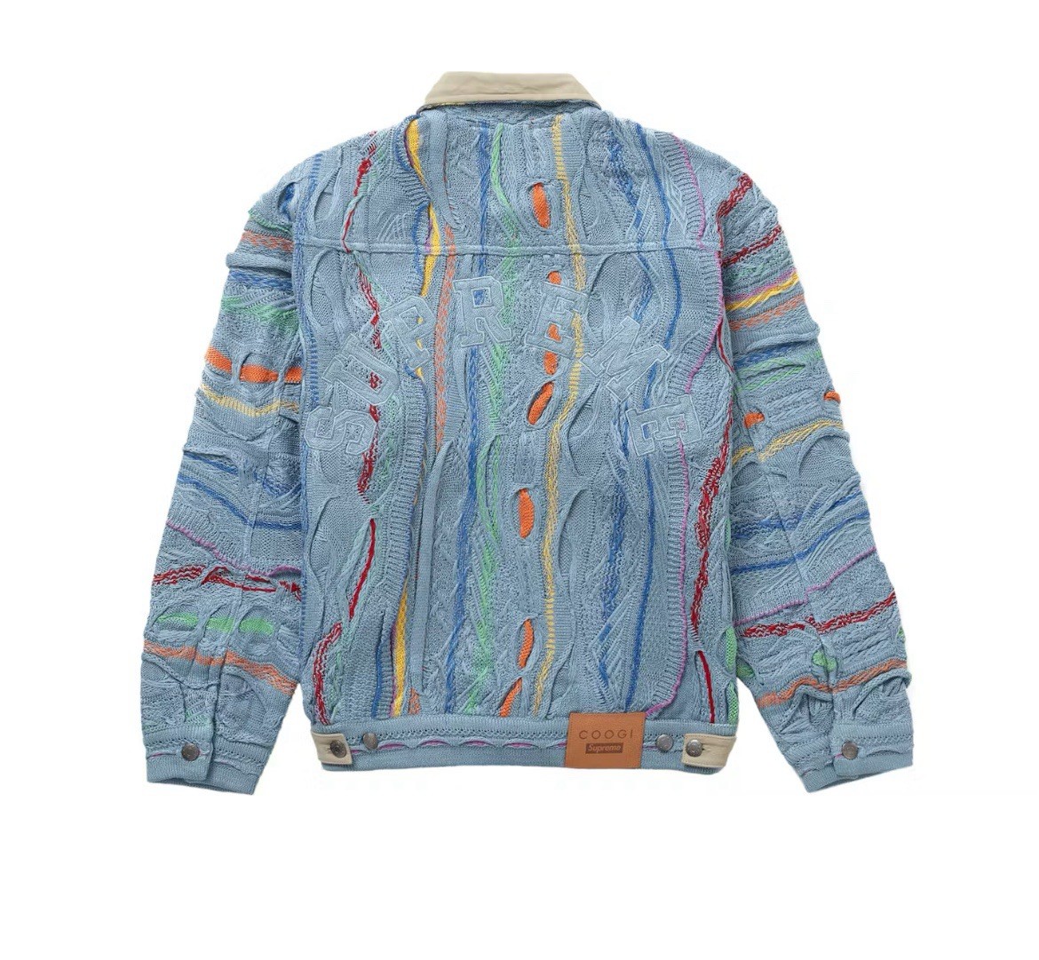 Supreme x Coogi Men's Trucker Jacket Size M Multicolor Embroidered